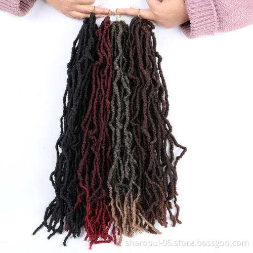 Faux locs 12inch 18inch 24inch length Synthetic Ombrewavy Faux locs Crochet hair braid